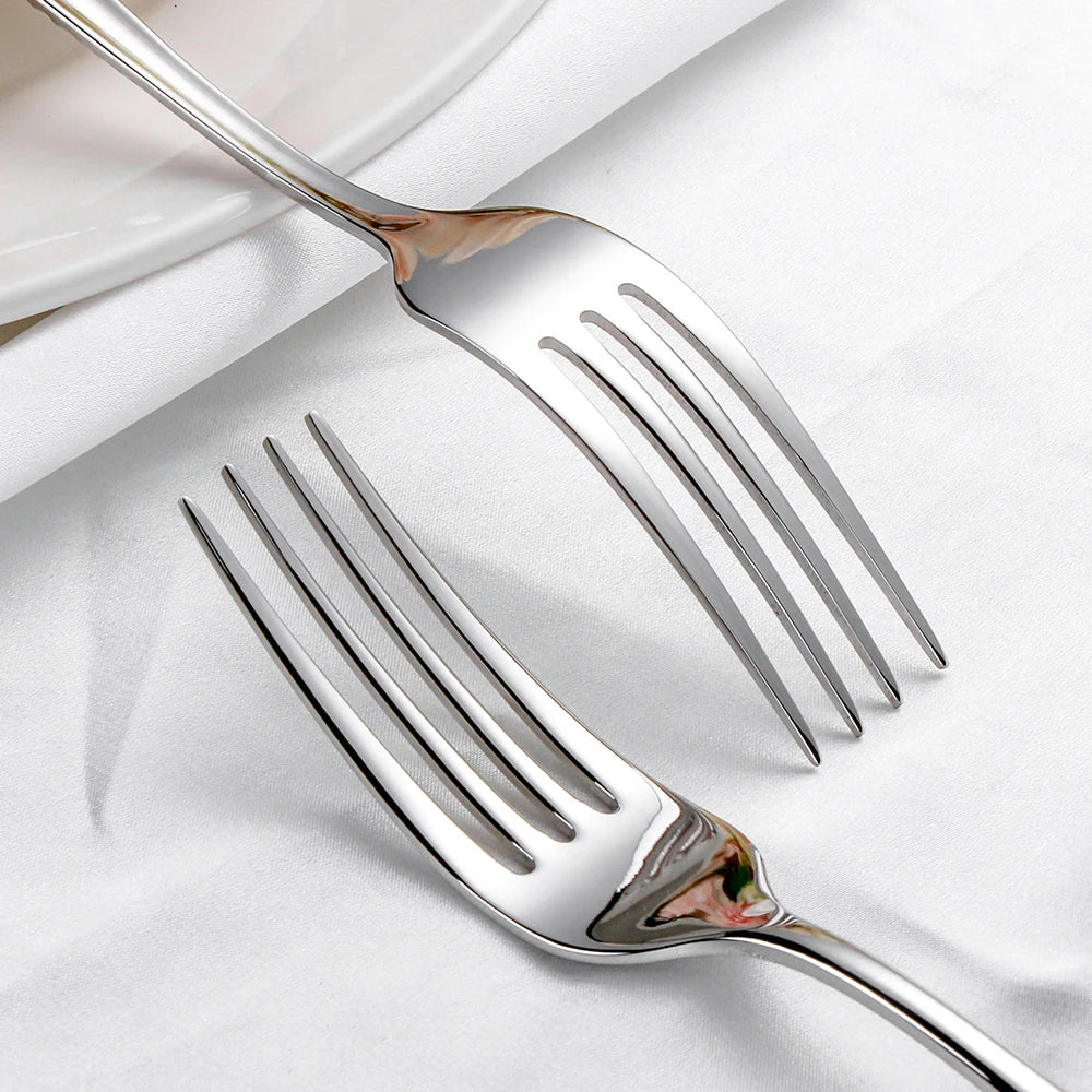Hammered-Handle Stainless Steel Dinner Forks