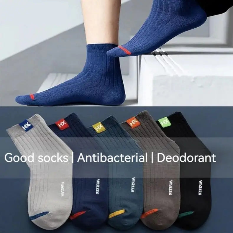 Men's Warm Mid-Calf Socks – 5 Pairs