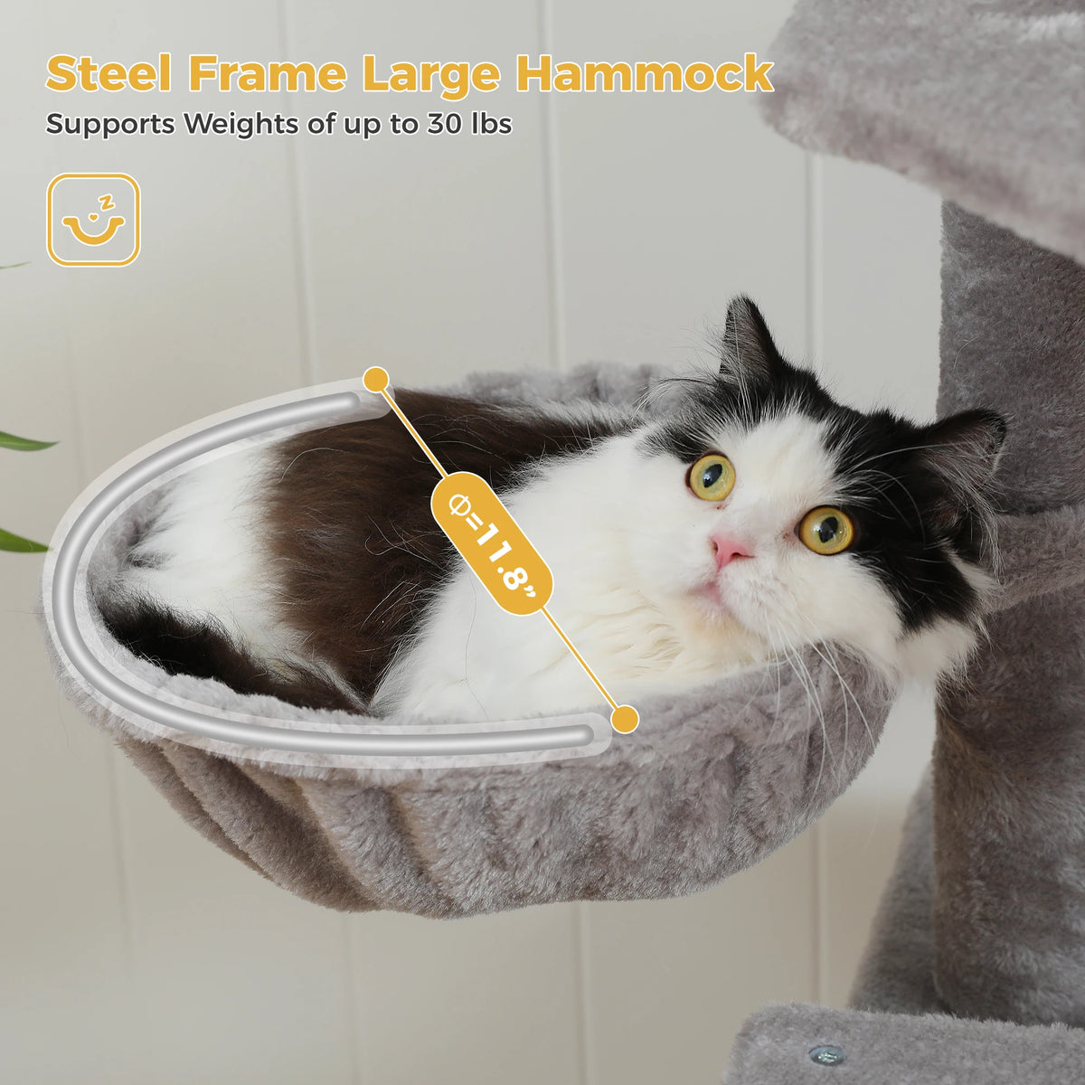 162cm Cat Tree with Sisal Posts & Hammock