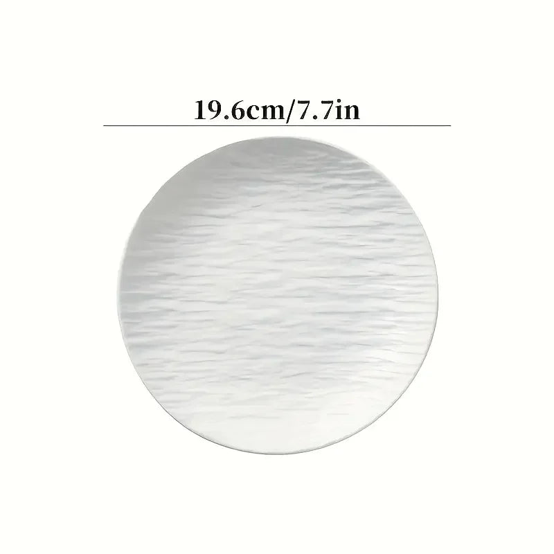 Rock-Textured Plastic Plates — 10 Pieces