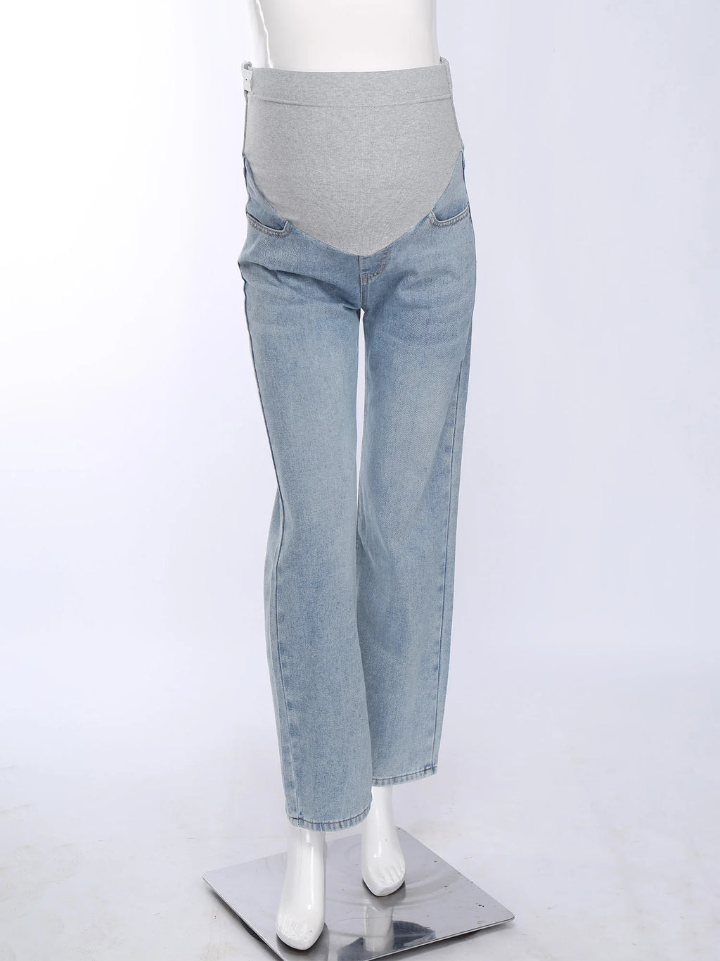 Pregnant Women Jeans High Waist Support Belly Maternity Hip Lifting Elastic Denim Pants Shorts for Daily Work Street Loungewear Whispering Desires Shoppe