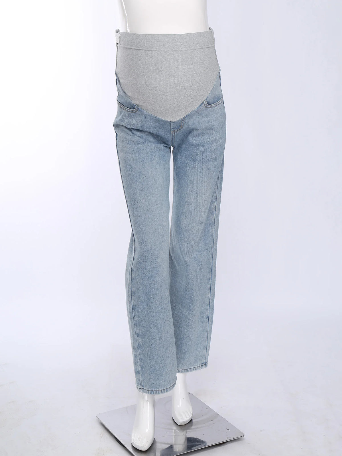 Pregnant Women Jeans High Waist Support Belly Maternity Hip Lifting Elastic Denim Pants Shorts for Daily Work Street Loungewear Whispering Desires Shoppe