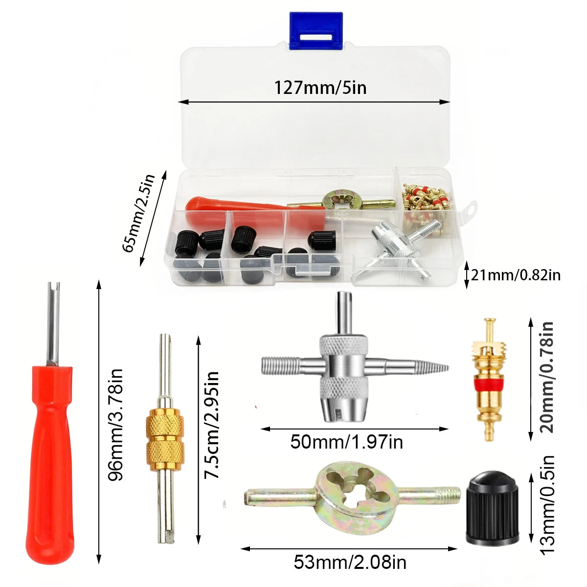 Tire Valve Core Removal & Installation Tool Set