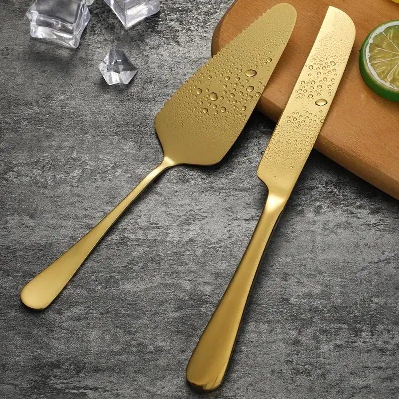 Venlohome Stainless Steel Cake Knife and Server