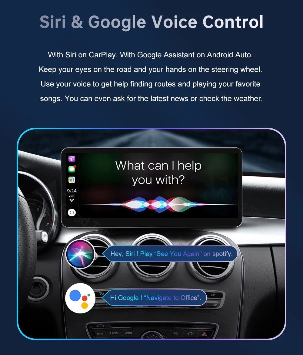 Road Top CarPlay Display for Mercedes-Benz NTG5.0