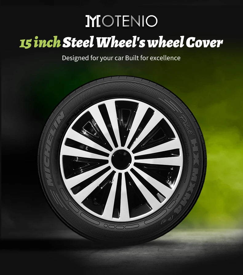 MOTENIO 15-Inch Wheel Covers – Set of 4