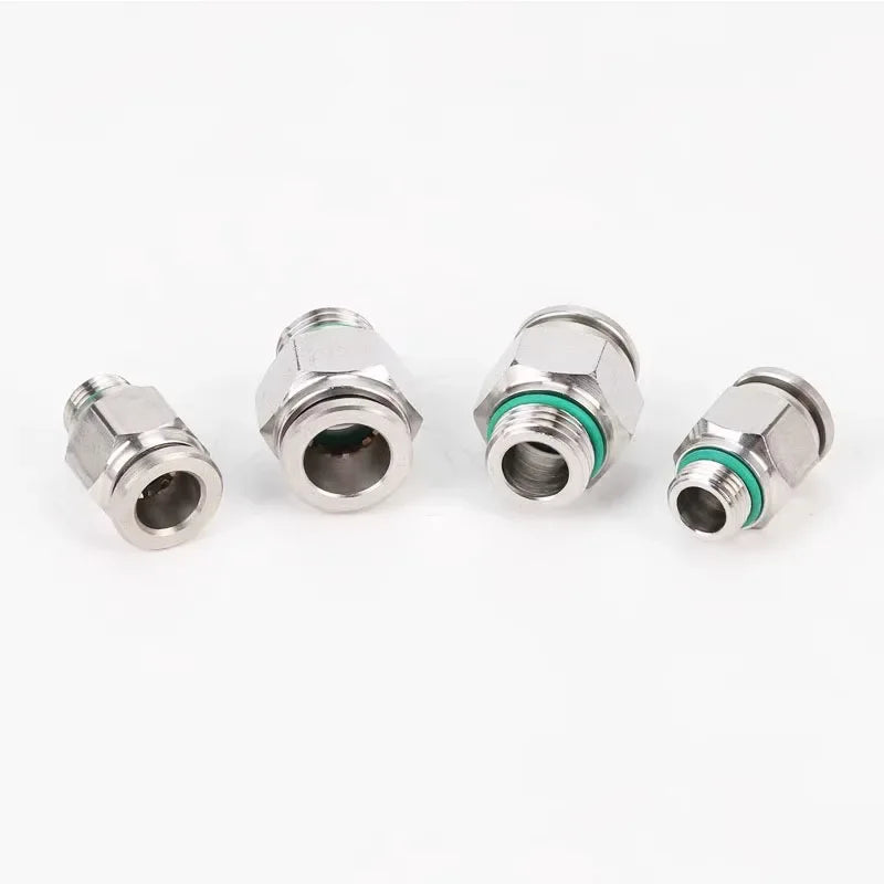 304 Stainless Steel Pneumatic Connectors — Assorted Packs