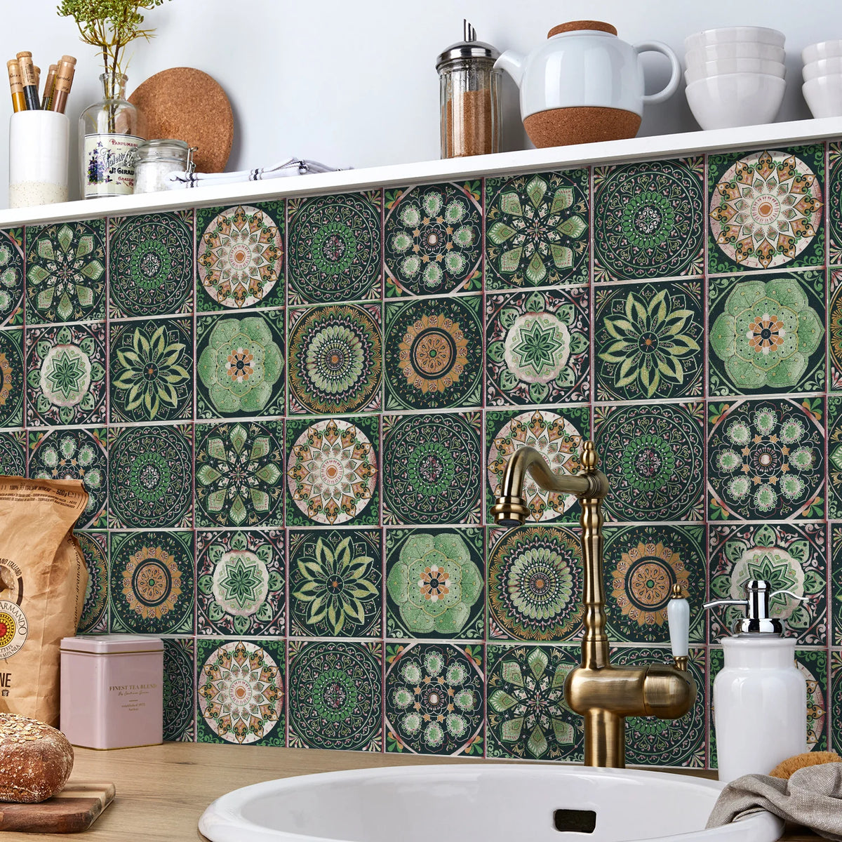 Decorative Self-Adhesive Tile Stickers – 24 Pieces