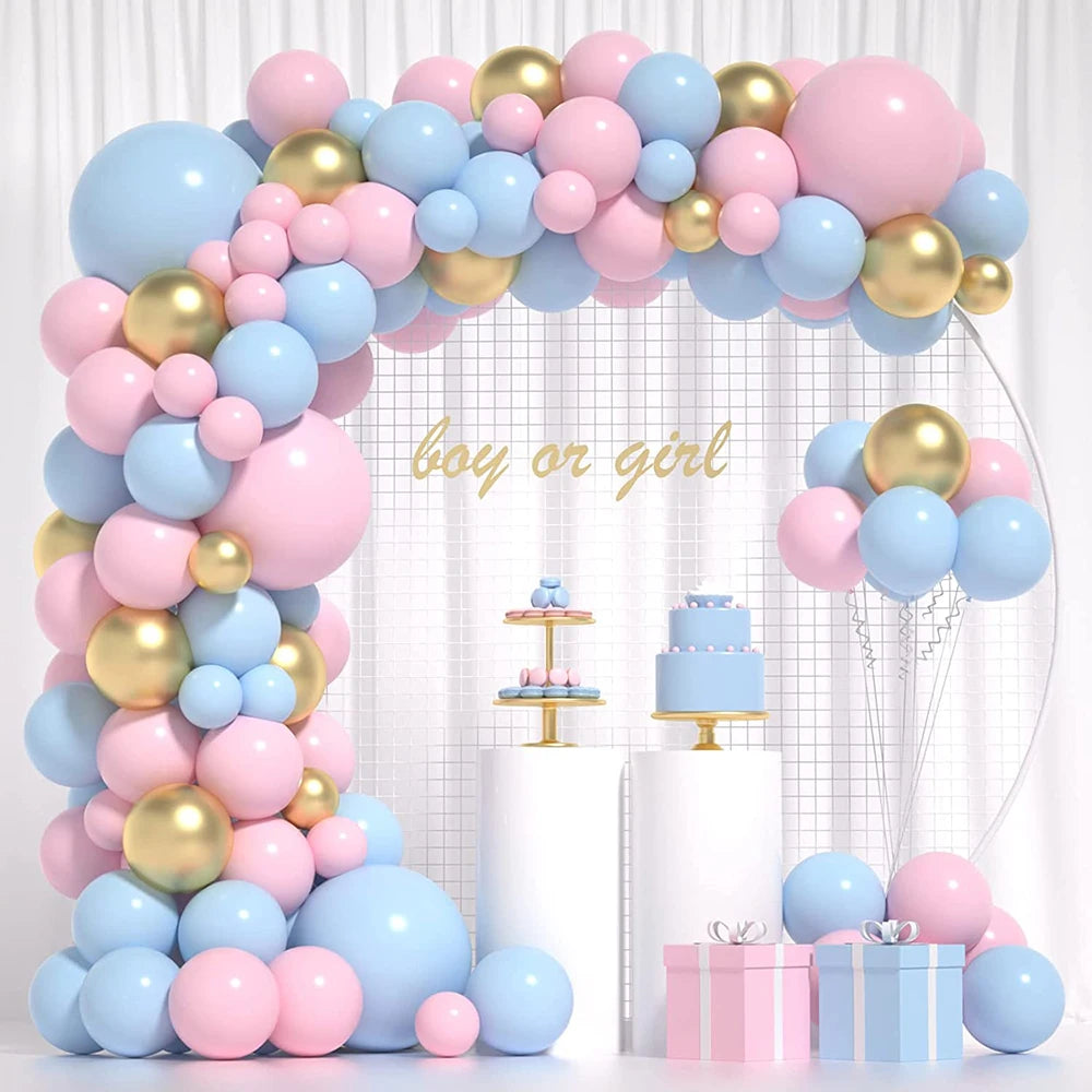 Pink & Blue Balloon Garland Kit Options