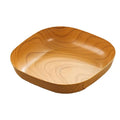 Wood-Grain PP Square Plates — Assorted Packs