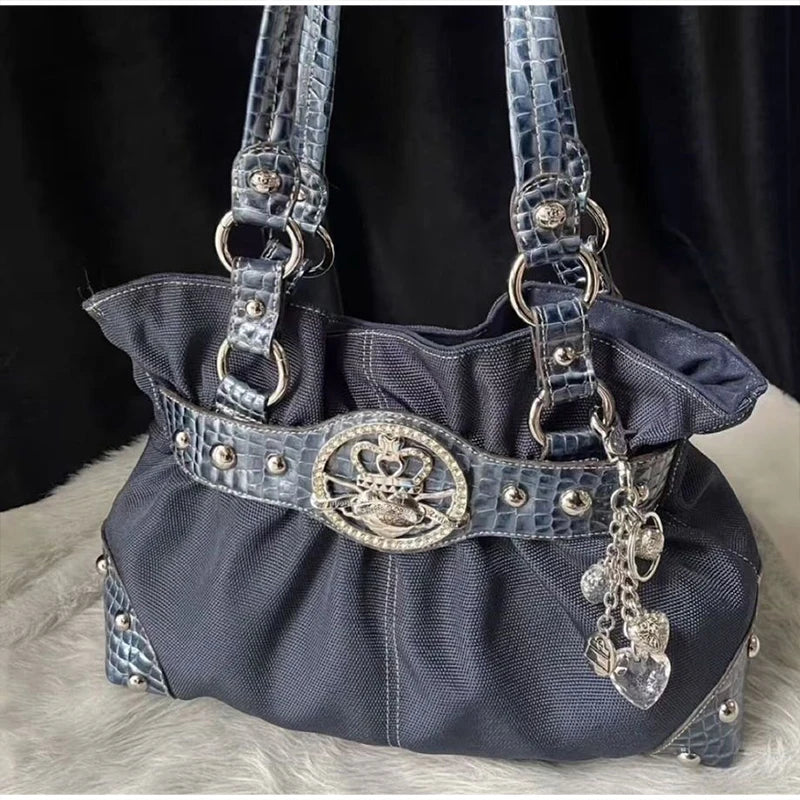 Women's Y2K Studded Shoulder Bag