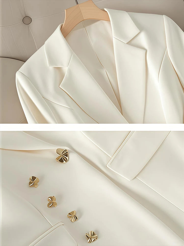 Women's Single-Button Blazer and Pants Set