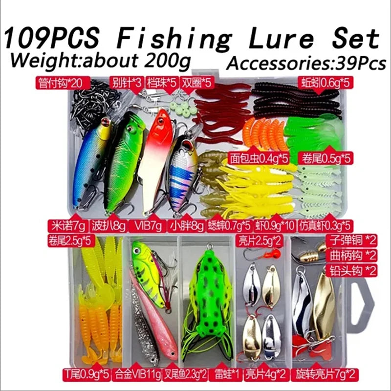 Mixed Fishing Lure & Tackle Box Kit Options