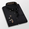 Men's Long-Sleeve Smart Casual Button-Up Shirt