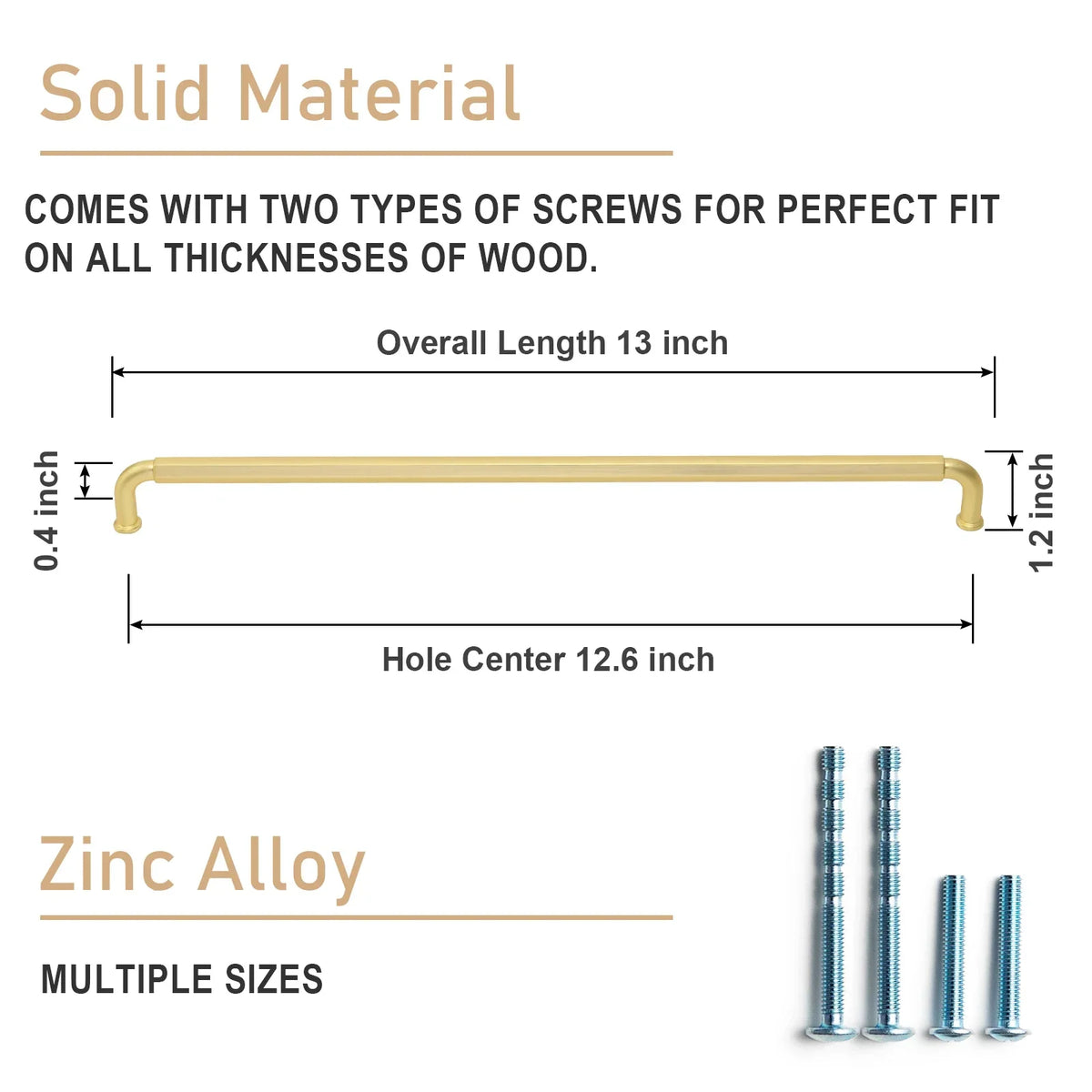 Antique Brass Zinc-Alloy Cabinet Handles – 128 mm Centers