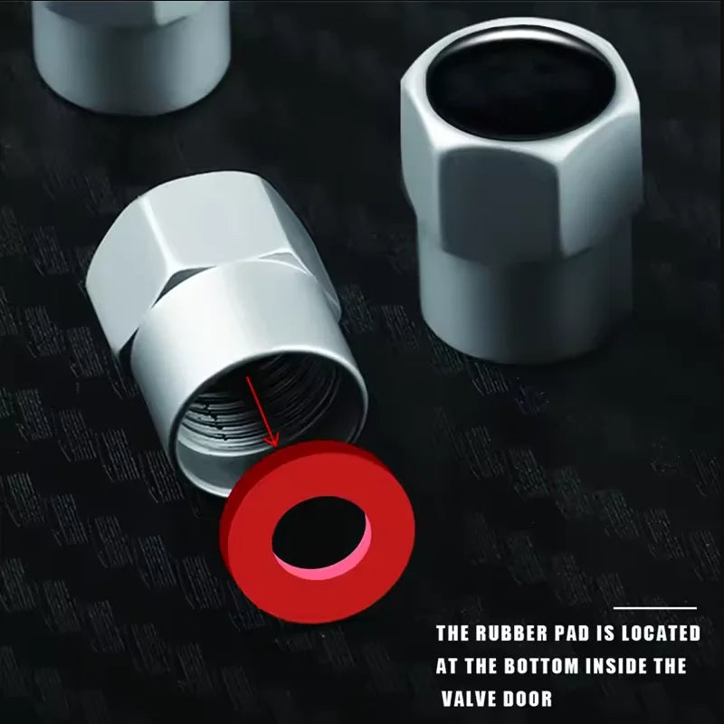 Metal Tire Valve Caps – Set of 4