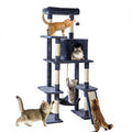 MCQ 63IN Cat Tree Tower Natural Sisal Scratching Posts Multi Level Cat Climbing Tower with Condo Pet House for Indoor Cats Whispering Desires Shoppe