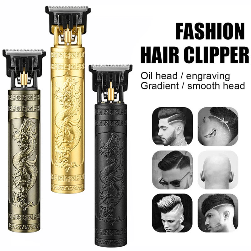 Rechargeable Vintage-Style Hair Trimmer & Clipper