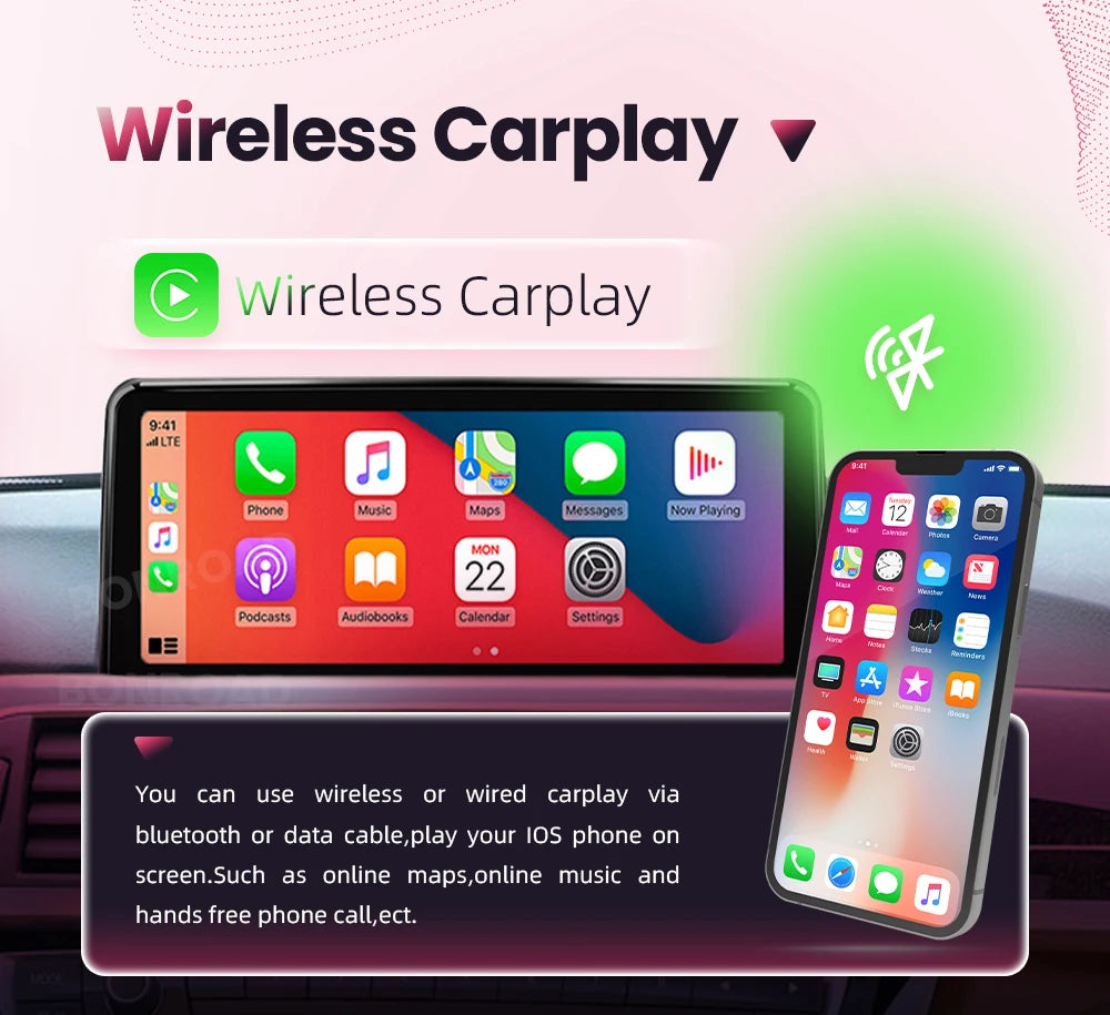 BONROAD 10.25-Inch CarPlay Display for BMW X5 / X6