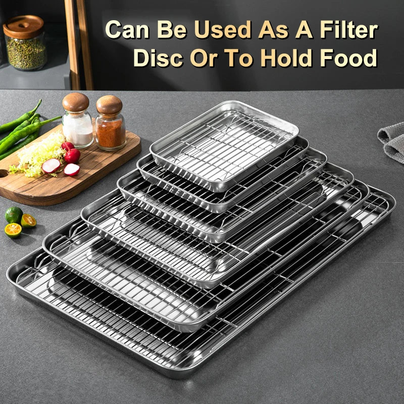 YOWEI Stainless Steel Baking Tray & Cooling Rack