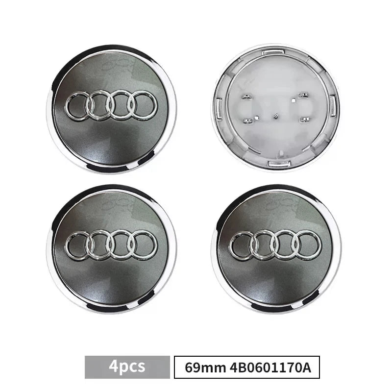 Wheel Center Caps – Set of 4, 60–69 mm Options