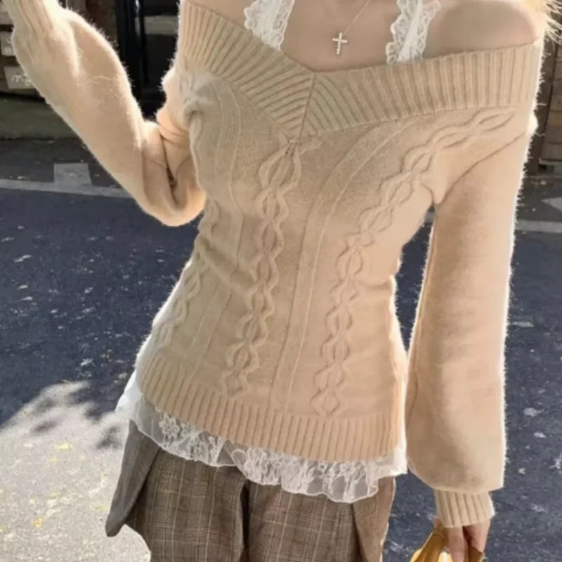 Women's Slim V-Neck Knit Sweater