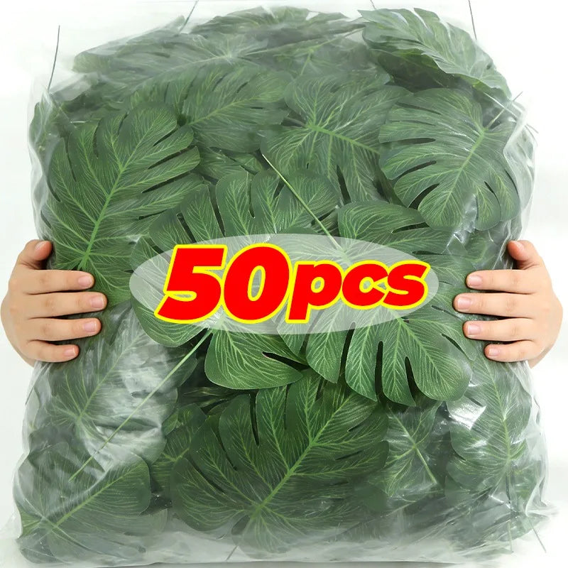 Artificial Monstera Leaf Stems, 30 cm