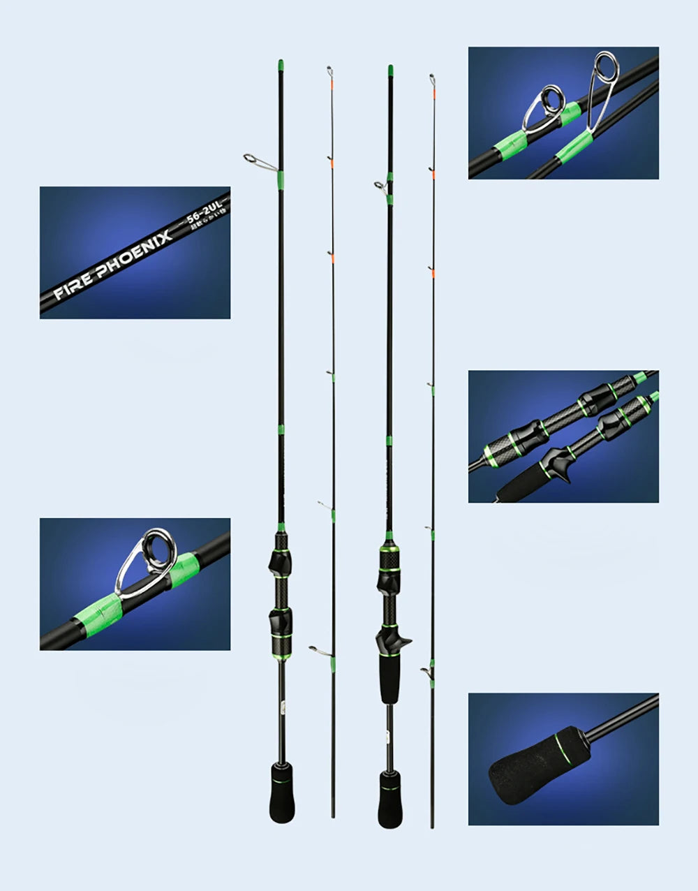 Ultralight Carbon Fishing Rod — Casting or Spinning