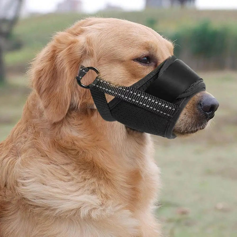 Large Dog Muzzle Adjustable Straps Breathable Soft Muzzle For Dog Biting Prevention Anti-Chaos Large Pet Anti-barking Muzzle Whispering Desires Shoppe