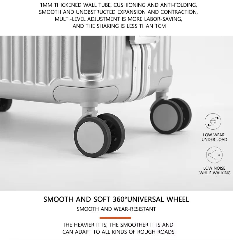 BunnyFly Suitcase Travel Suitcase Men Women 20 Carry-On Luggage Women PC Aluminum Frame Trolley Case TSA Password Lock Whispering Desires Shoppe