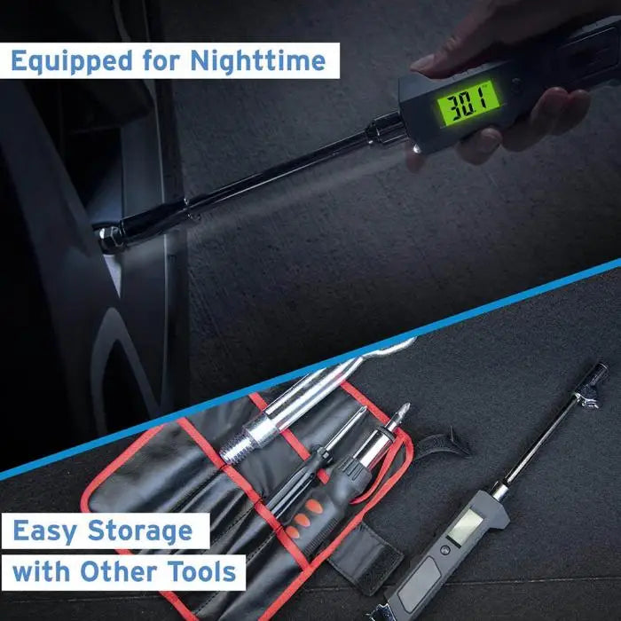 Digital Dual-Head Tire Pressure Gauge – 230 PSI