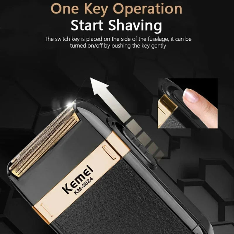 Kemei KM-2024 Rechargeable Twin-Blade Shaver