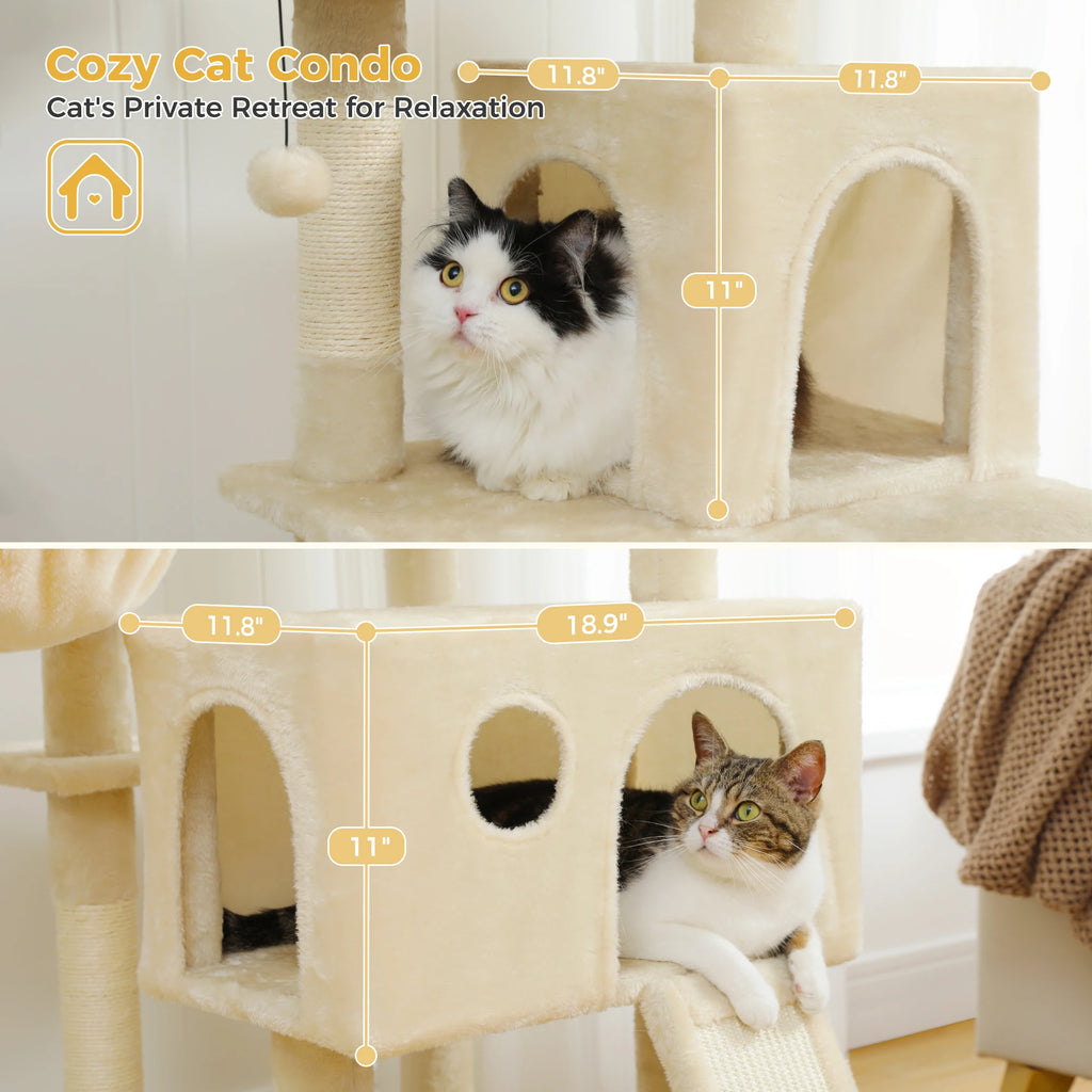 162cm Cat Tree with Sisal Posts & Hammock