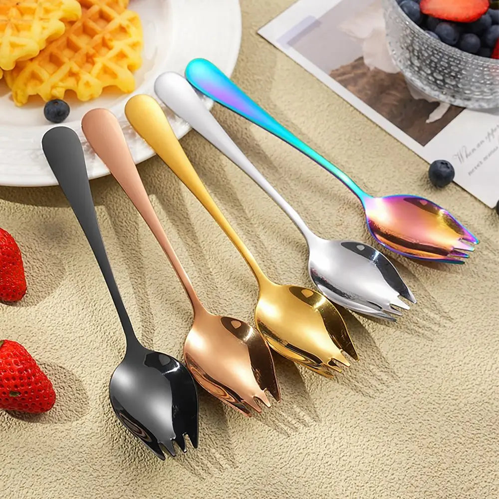 Long-Handle Stainless Steel Spork