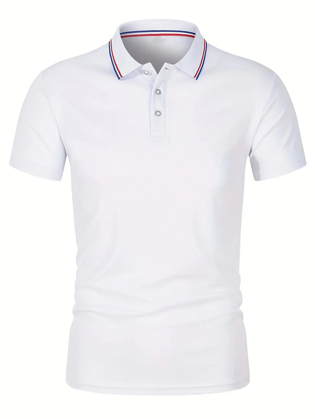 Men's Solid-Color Short-Sleeve Polo Shirt