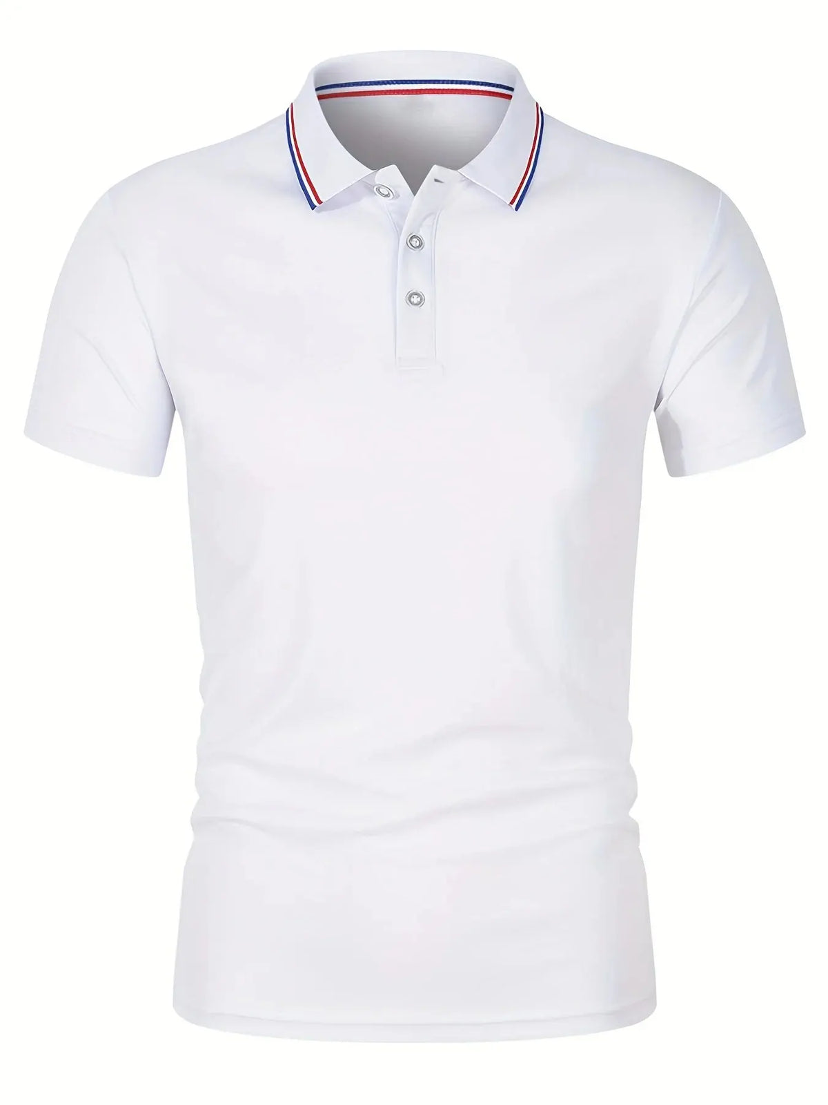 Men's Solid-Color Short-Sleeve Polo Shirt