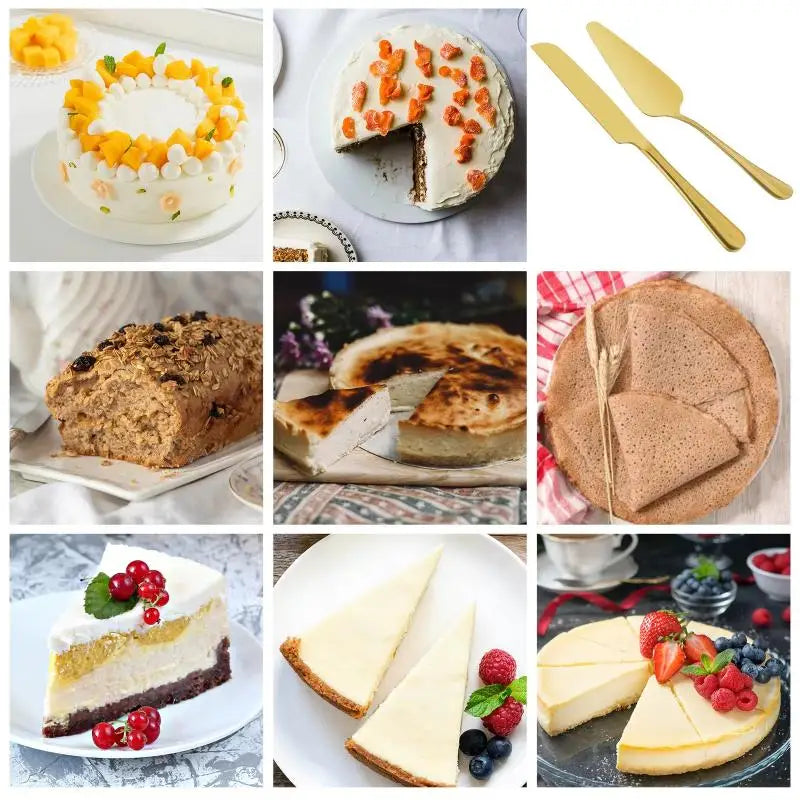 Venlohome Stainless Steel Cake Knife and Server