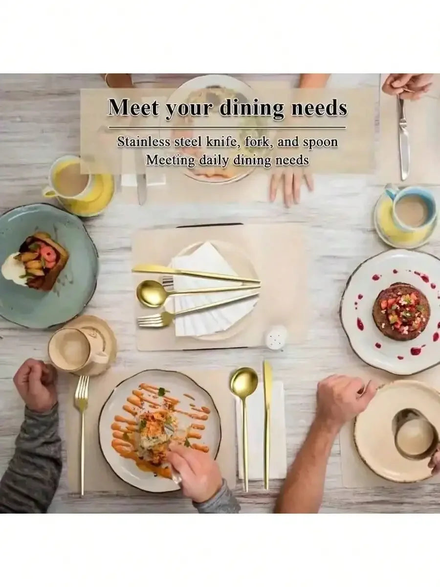 Stainless Steel Flatware — 60 Pieces