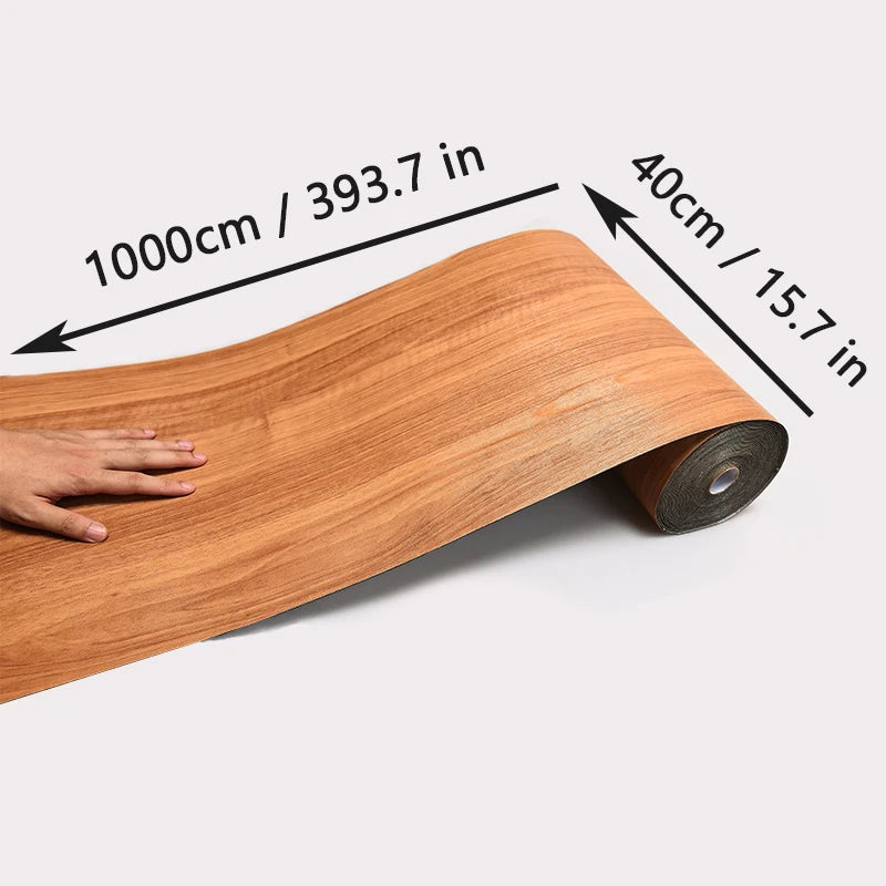 Wood-Grain Self-Adhesive Decorative Wallpaper Roll