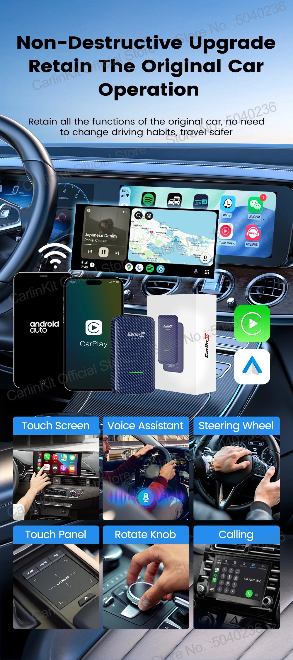 CarlinKit CP2A Wireless CarPlay & Android Auto Adapter