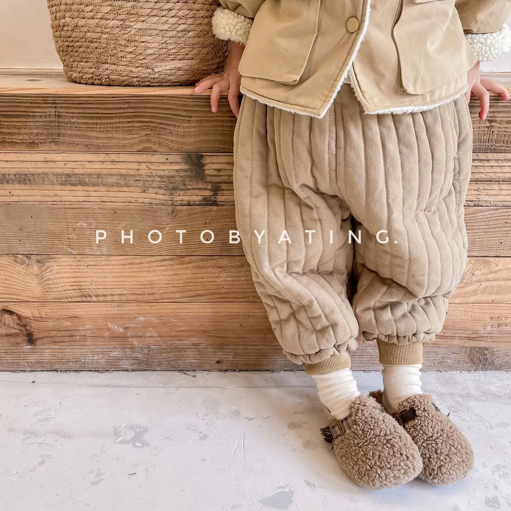 Children's Clothing From 2 To 7 Years Winter Kids Warm Cotton-Padded Trousers Baby Girls Thick Pants Toddler Boys Wear Clothes Whispering Desires Shoppe