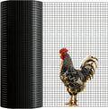 Black PVC-Coated Hardware Cloth, 1/2" Mesh, 19 Gauge