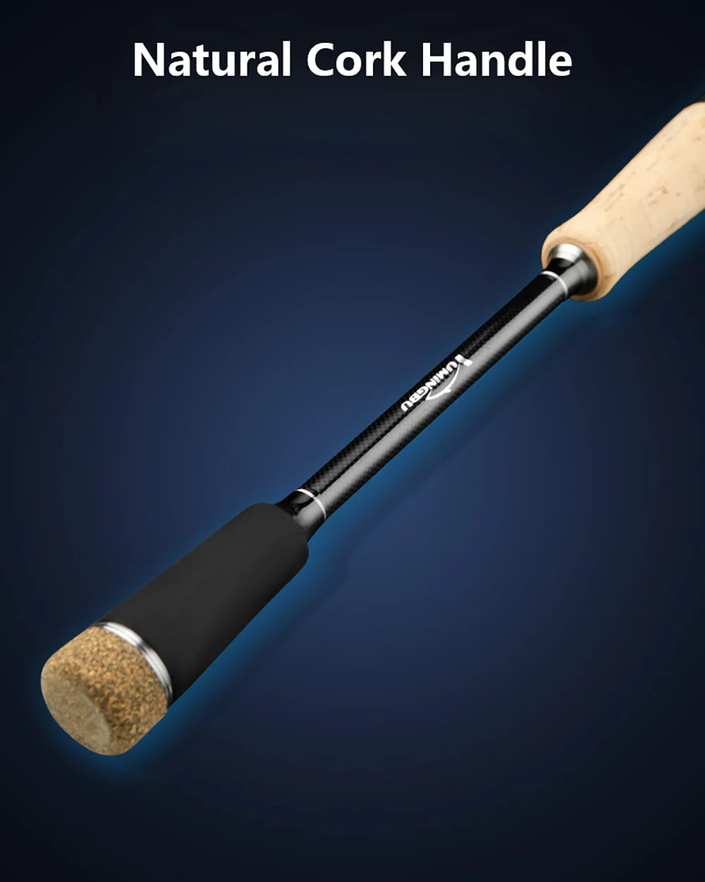Carbon Fishing Rod with Two Tips — 1.8, 2.1 or 2.4 m