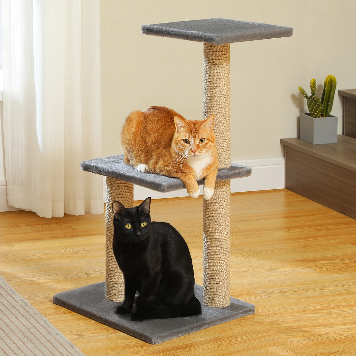 Compact Cat Tree with Removable Perch & Hammock