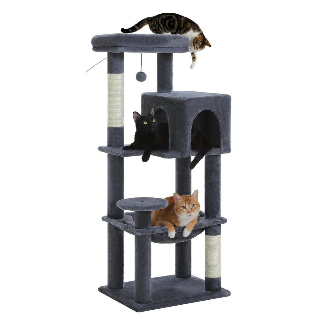 113cm Five-Level Cat Tree with Hammock & Condo