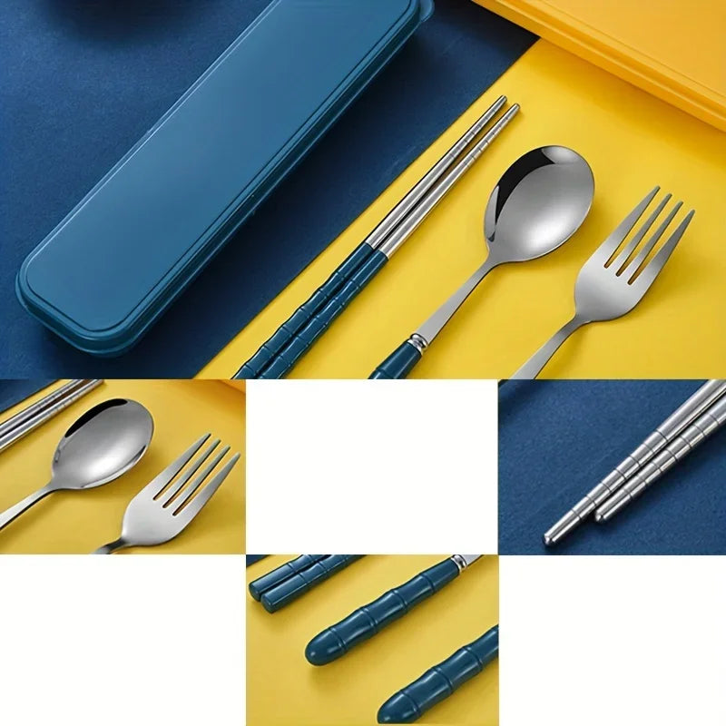 Portable Spoon, Fork and Chopstick Set