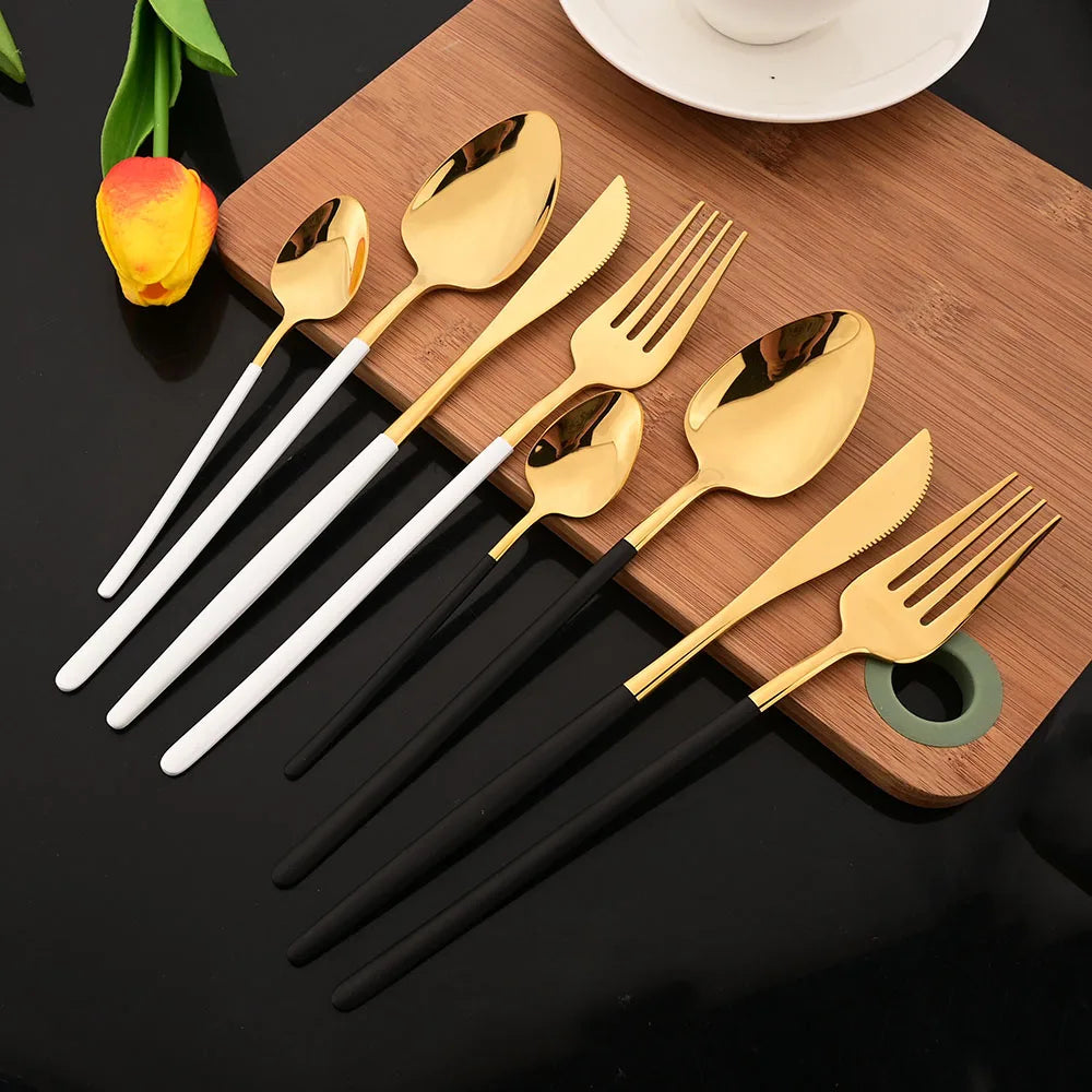 PINKTEN Stainless Steel Flatware — 6 Pieces