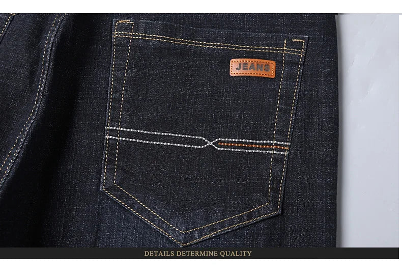 Men's Slim Straight-Leg Black Jeans