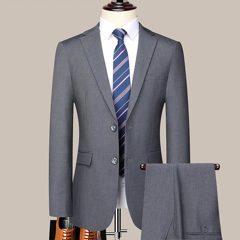 Men's Two-Piece Formal Suit – Blazer & Trousers