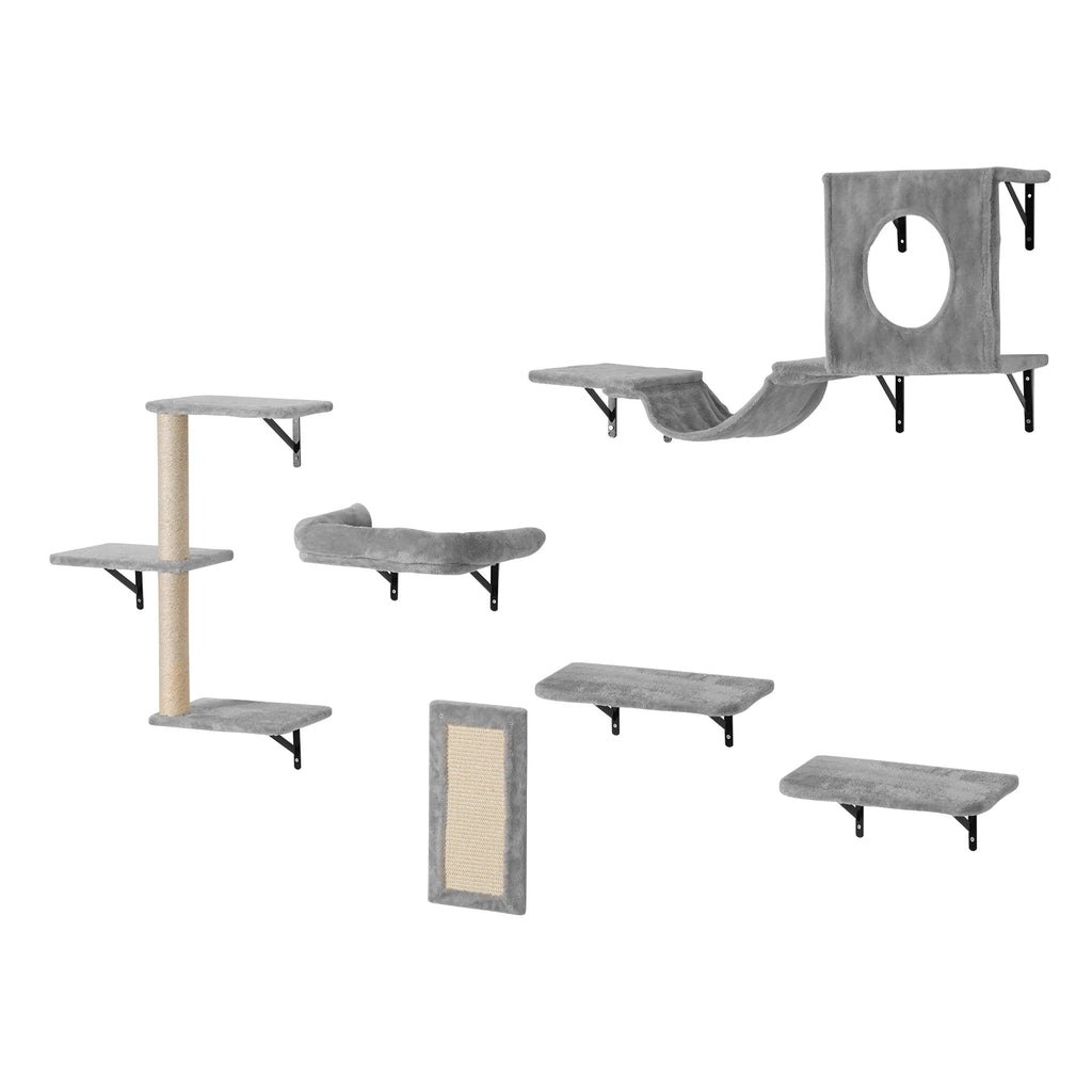 SucceBuy Wall Mounted Cat Shelves Cat Wall Shelves and Perches with Jumping Boards Cat Tree & Cat Grip Cat Furniture and Shelves Whispering Desires Shoppe